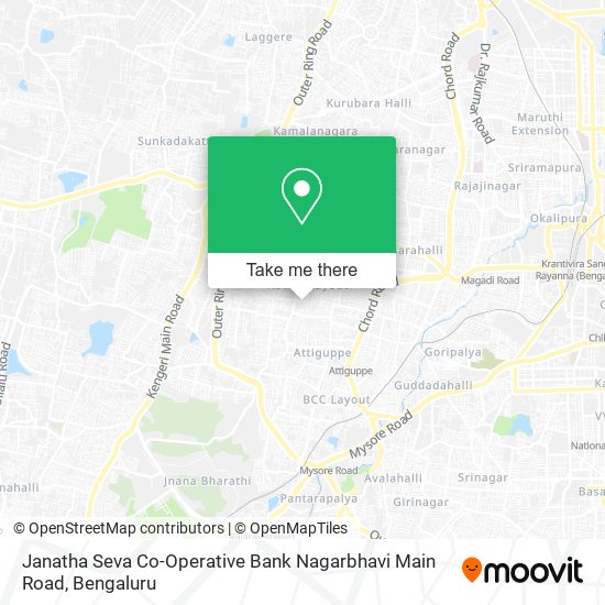 Janatha Seva Co-Operative Bank Nagarbhavi Main Road map