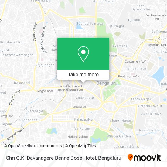 Shri G.K. Davanagere Benne Dose Hotel map