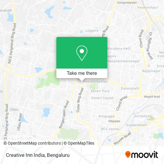 Creative Inn India map