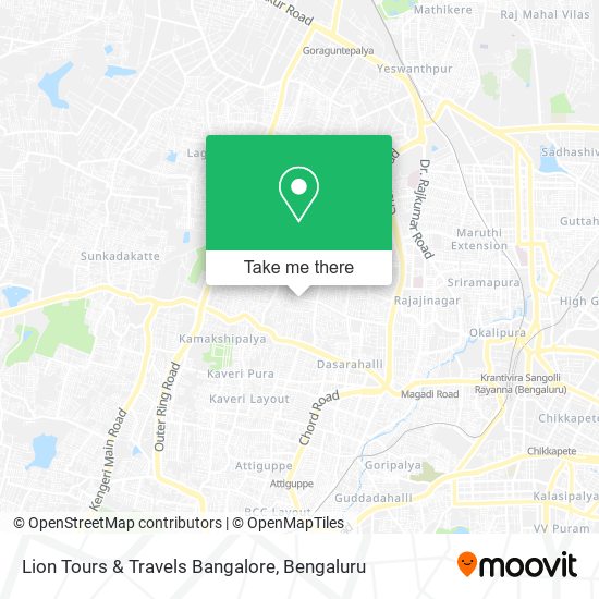Lion Tours & Travels Bangalore map