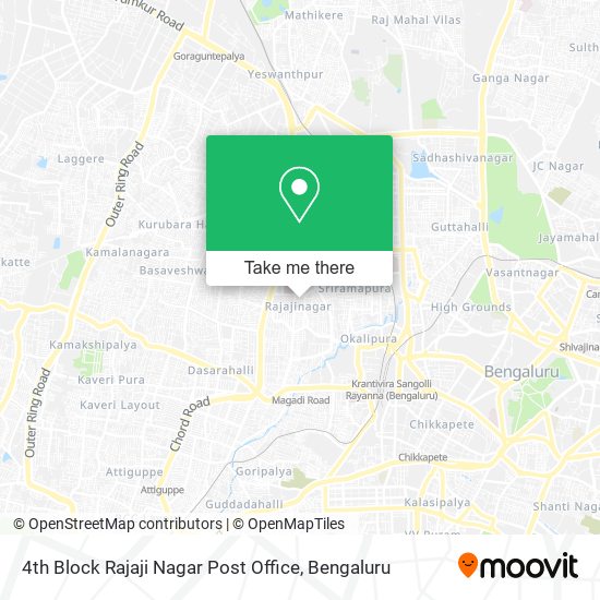4th Block Rajaji Nagar Post Office map