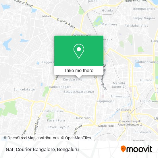 Gati Courier Bangalore map