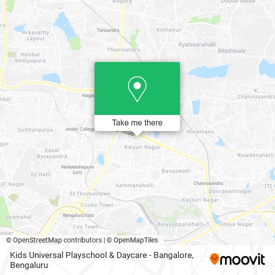 Kids Universal Playschool & Daycare - Bangalore map