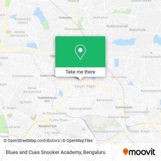 Blues and Cues Snooker Academy map