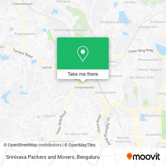 Srinivasa Packers and Movers map