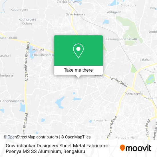 Gowrishankar Designers Sheet Metal Fabricator Peenya MS SS Aluminium map