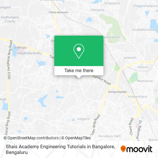 Shais Academy Engineering Tutorials in Bangalore map