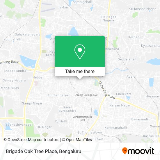 Brigade Oak Tree Place map