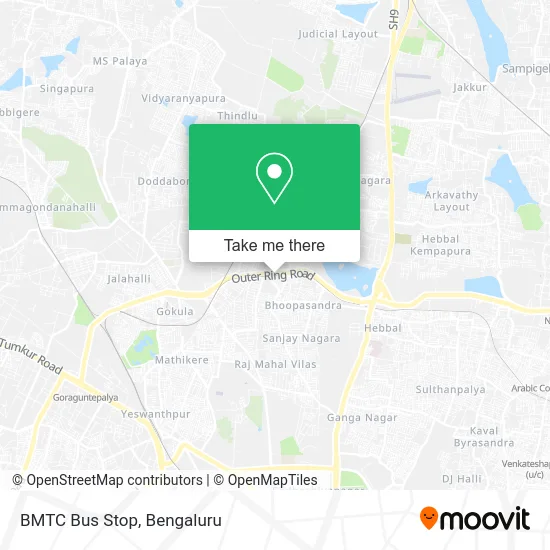 BMTC Bus Stop map