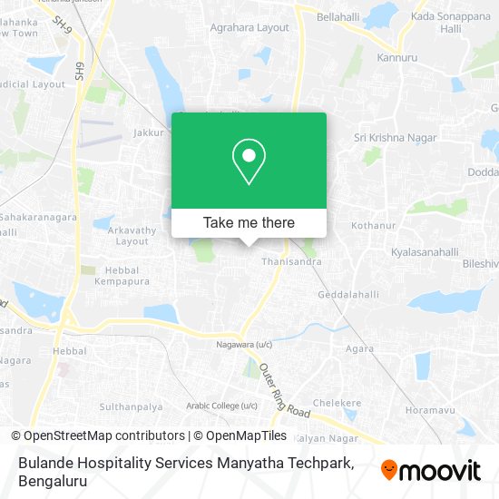 Bulande Hospitality Services Manyatha Techpark map