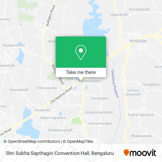 Shri Subha Sapthagiri Convention Hall map