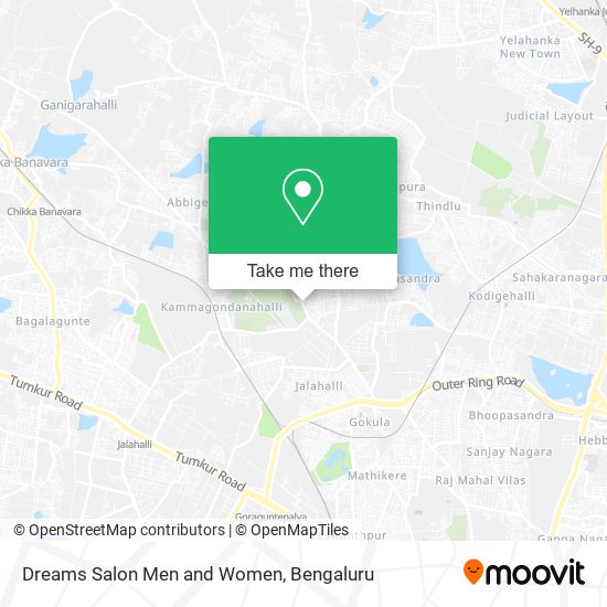 Dreams Salon Men and Women map