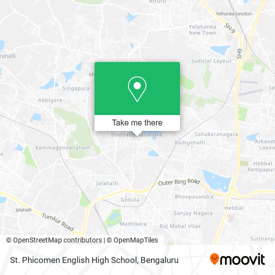 St. Phicomen English High School map