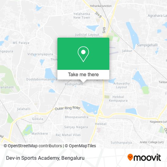 Dev-in Sports Academy map