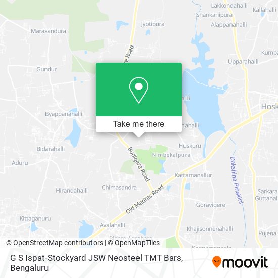 G S Ispat-Stockyard JSW Neosteel TMT Bars map