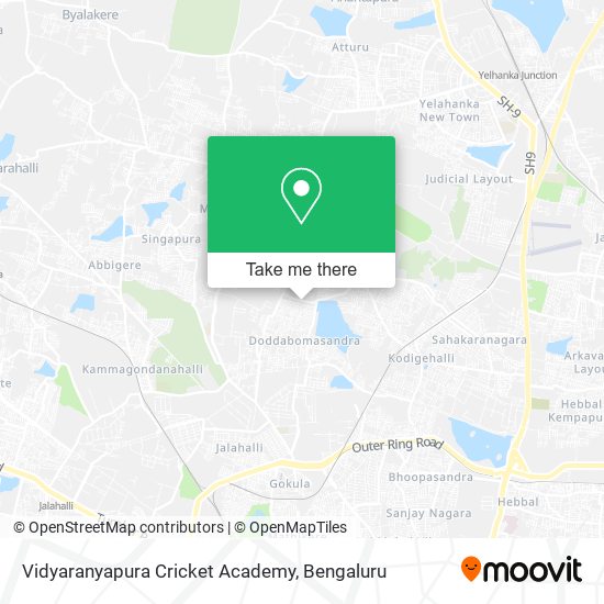 Vidyaranyapura Cricket Academy map