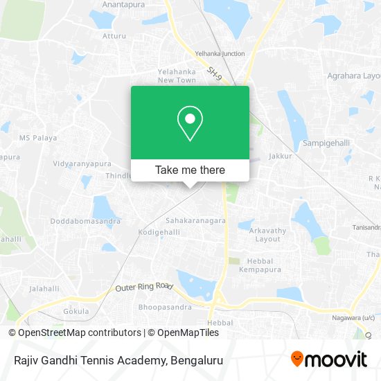 Rajiv Gandhi Tennis Academy map