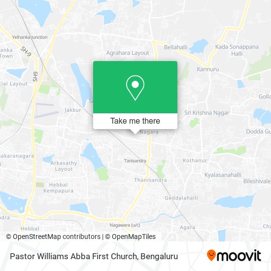 Pastor Williams Abba First Church map