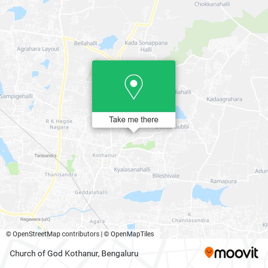 Church of God Kothanur map