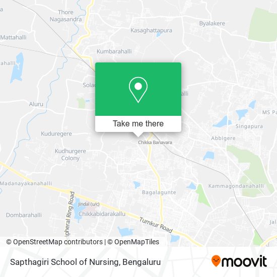 Sapthagiri School of Nursing map