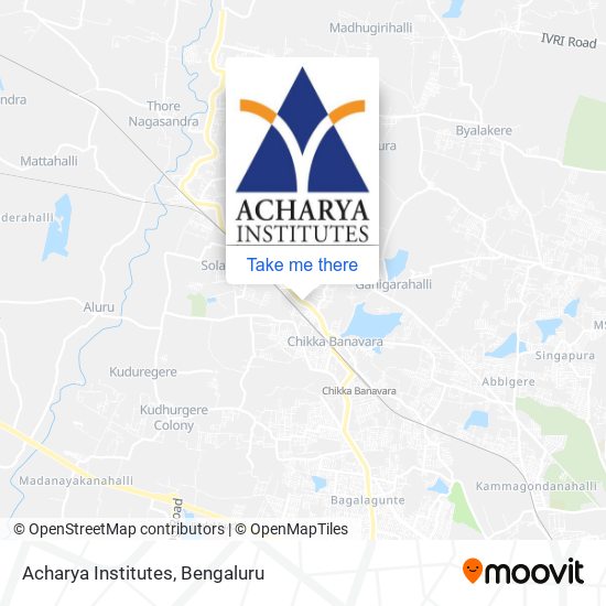 Acharya Institutes map