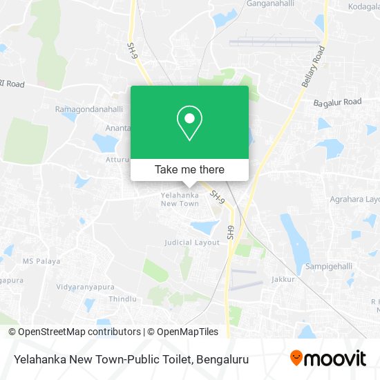 Yelahanka New Town-Public Toilet map