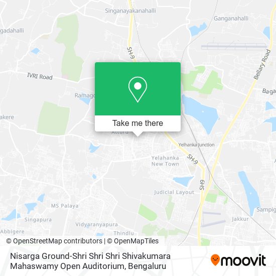 Nisarga Ground-Shri Shri Shri Shivakumara Mahaswamy Open Auditorium map