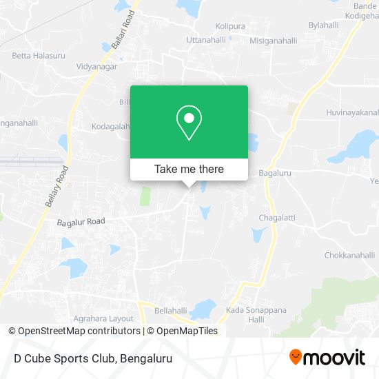 D Cube Sports Club map