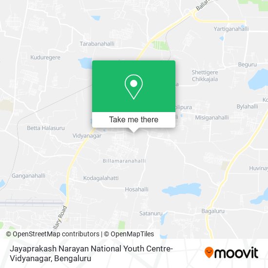 Jayaprakash Narayan National Youth Centre-Vidyanagar map
