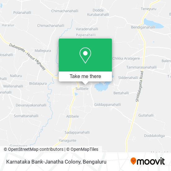 Karnataka Bank-Janatha Colony map