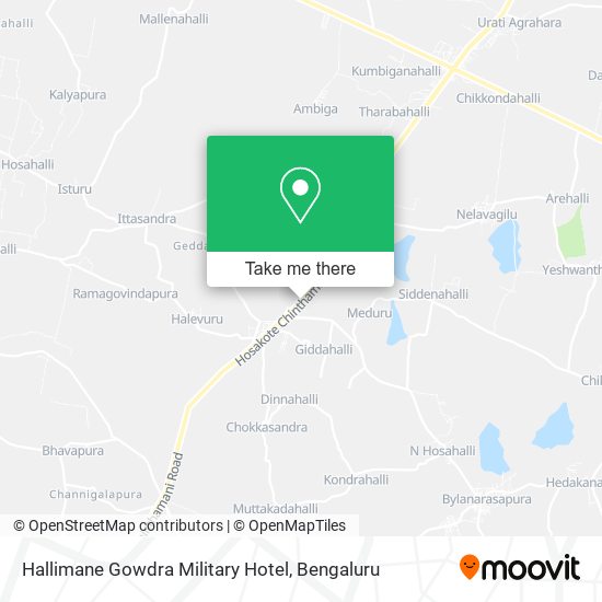 Hallimane Gowdra Military Hotel map