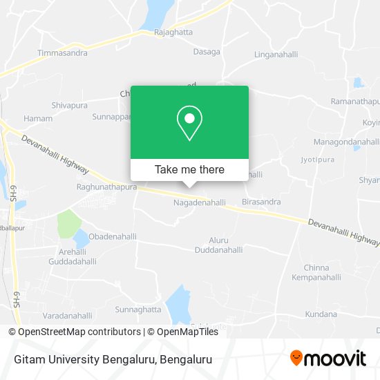 Gitam University Bengaluru map