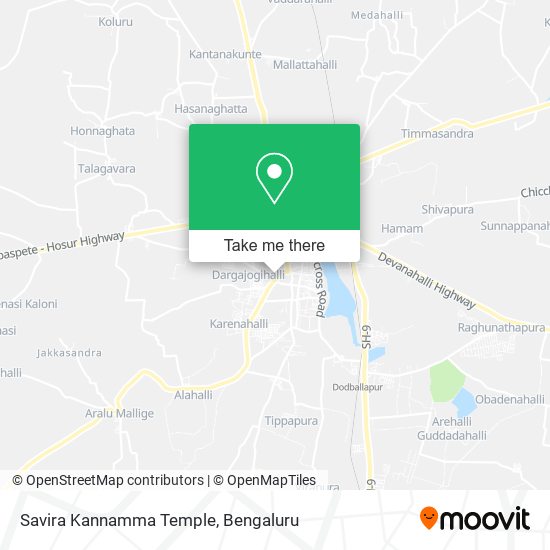 Savira Kannamma Temple map