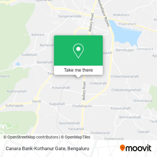Canara Bank-Kothanur Gate map