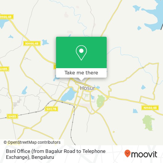 Bsnl Office (from Bagalur Road to Telephone Exchange) map