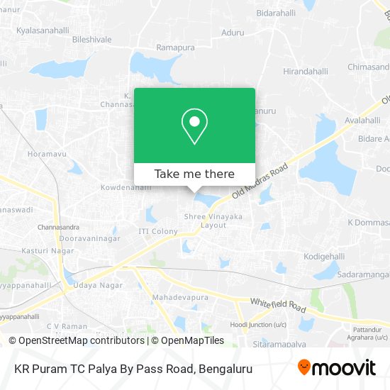 KR Puram TC Palya By Pass Road map