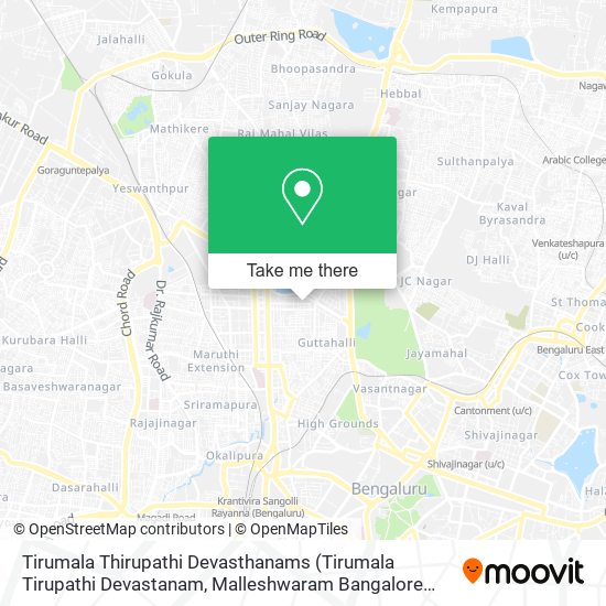 Tirumala Thirupathi Devasthanams (Tirumala Tirupathi Devastanam, Malleshwaram Bangalore India) map