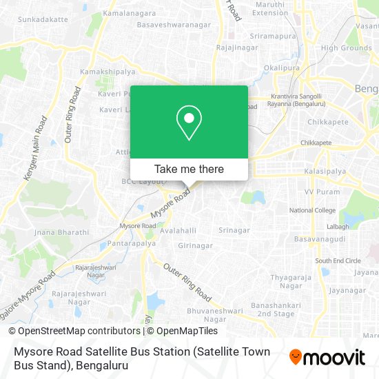 Mysore Road Satellite Bus Station (Satellite Town Bus Stand) map