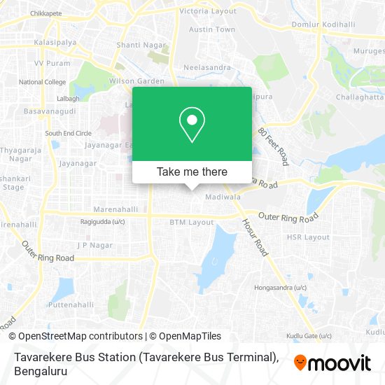 Tavarekere Bus Station (Tavarekere Bus Terminal) map