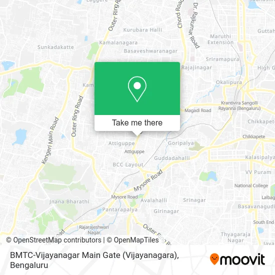 BMTC-Vijayanagar Main Gate (Vijayanagara) map