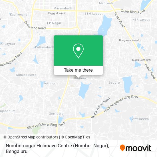 Numbernagar Hulimavu Centre (Number Nagar) map