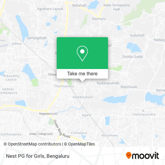 Nest PG for Girls map