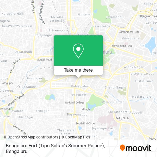 Bengaluru Fort (Tipu Sultan's Summer Palace) map