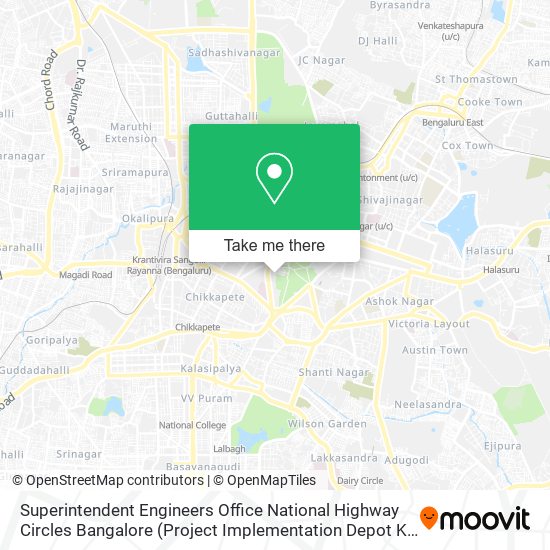 Superintendent Engineers Office National Highway Circles Bangalore map