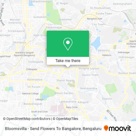 Bloomsvilla - Send Flowers To Bangalore map