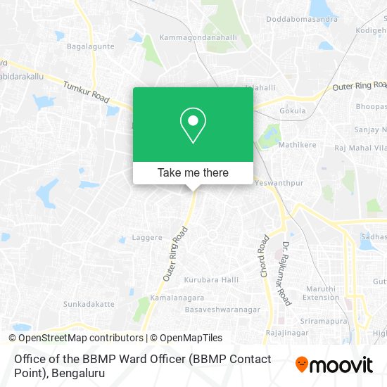 Office of the BBMP Ward Officer (BBMP Contact Point) map