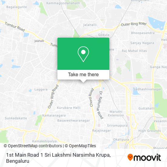 1st Main Road 1 Sri Lakshmi Narsimha Krupa map