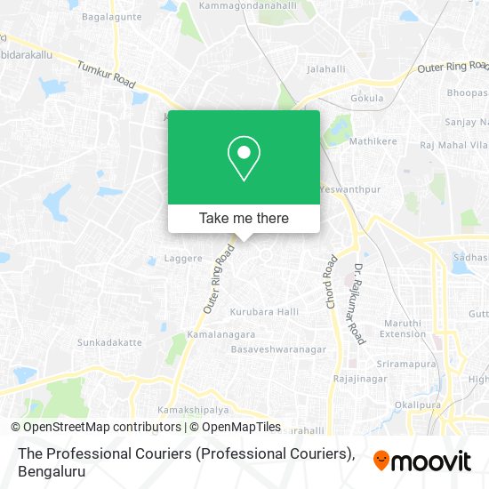 The Professional Couriers map