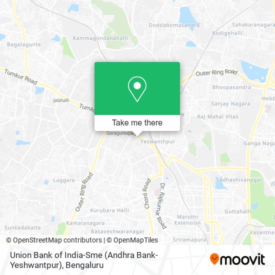 Union Bank of India-Sme (Andhra Bank-Yeshwantpur) map