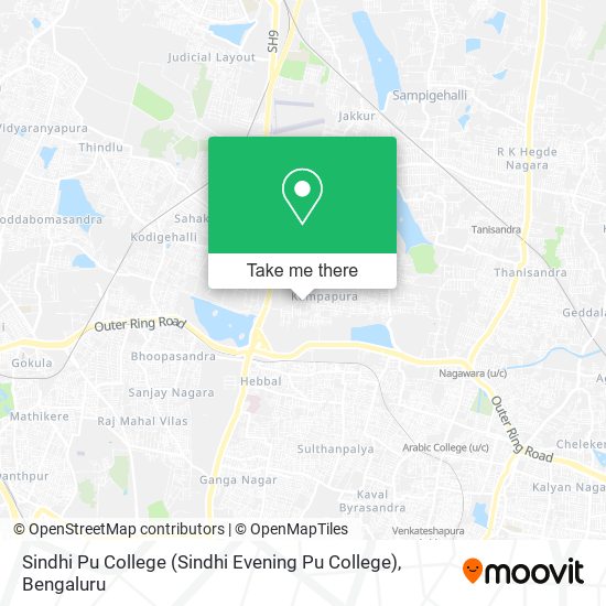 Sindhi Pu College map